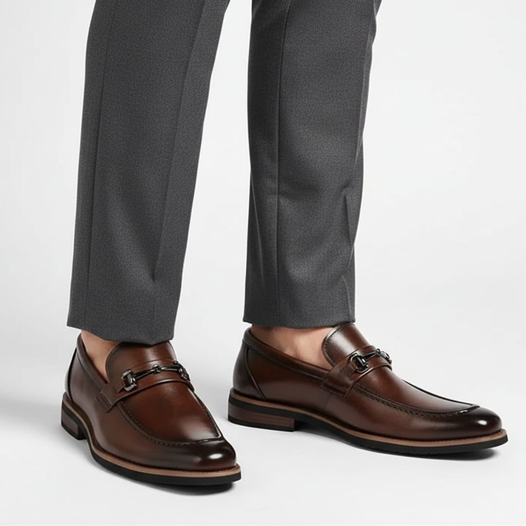 Renley Mocassins en Cuir Italien à Mors Métallique – Chaussures Casual Élégantes