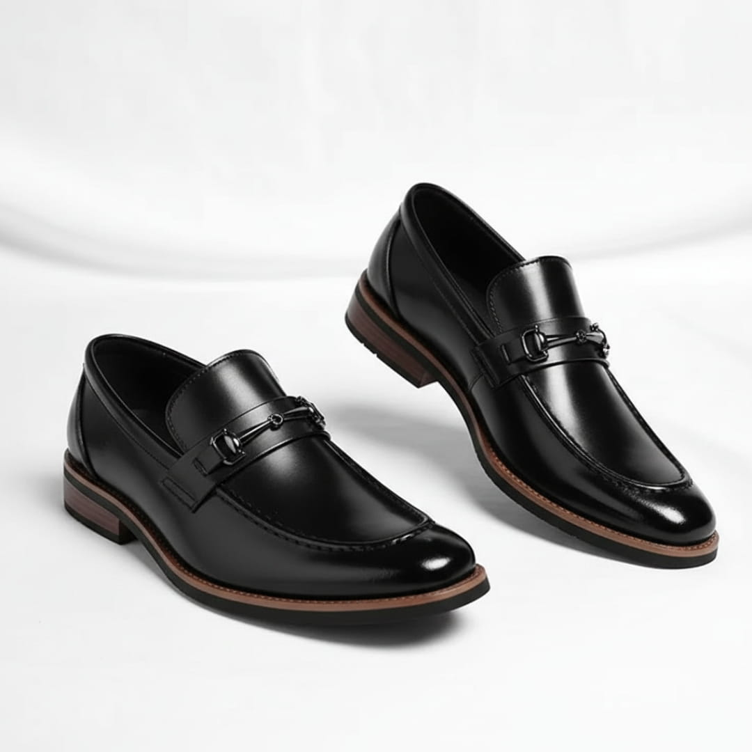 Renley Mocassins en Cuir Italien à Mors Métallique – Chaussures Casual Élégantes