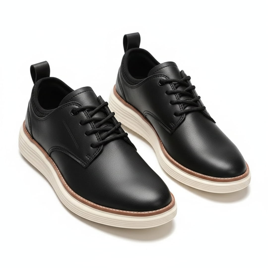 Colton Sneakers en Cuir Premium – Baskets à Lacets Confort Casual Moderne
