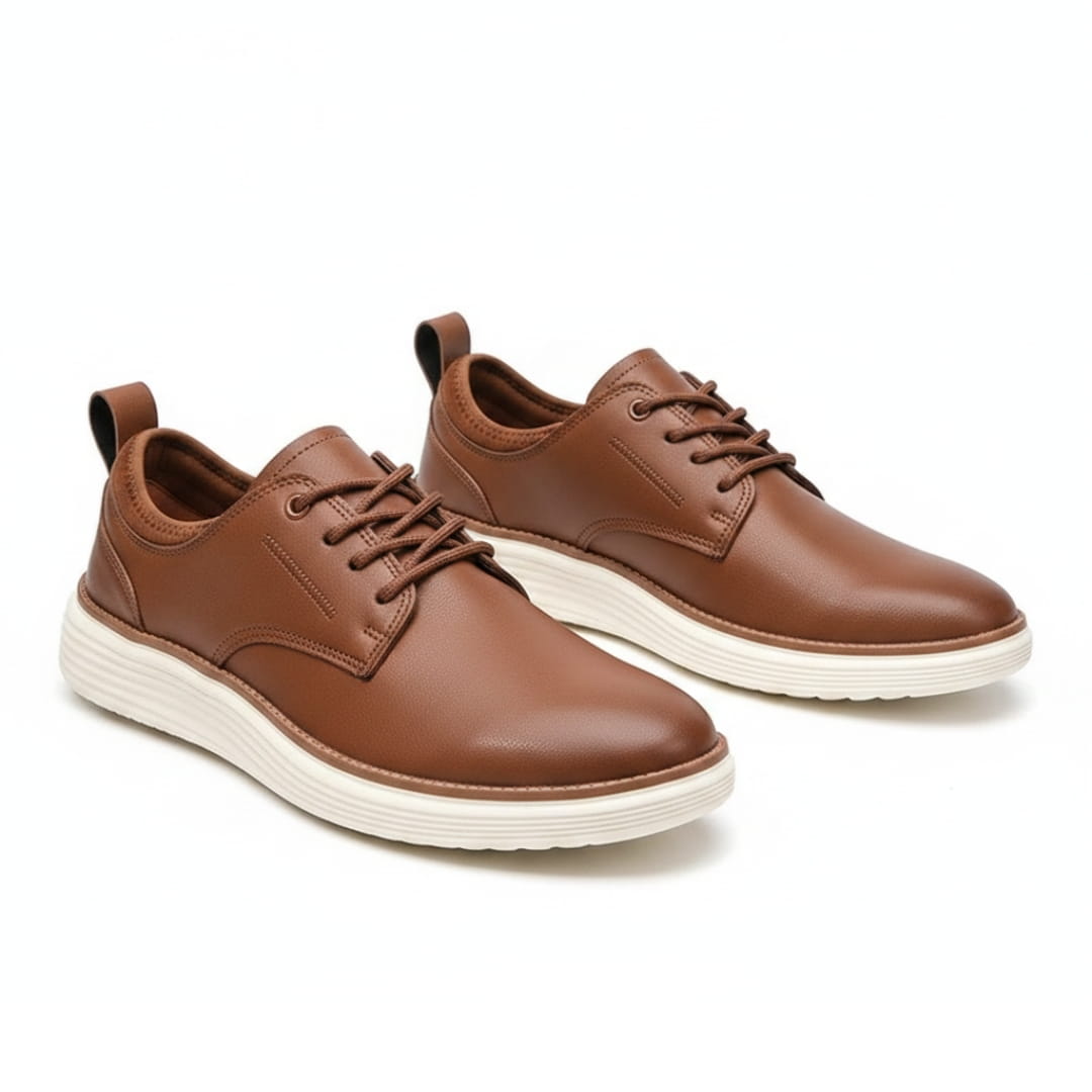 Colton Sneakers en Cuir Premium – Baskets à Lacets Confort Casual Moderne