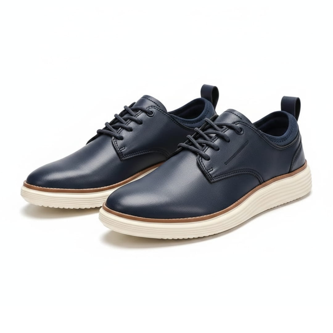 Colton Sneakers en Cuir Premium – Baskets à Lacets Confort Casual Moderne