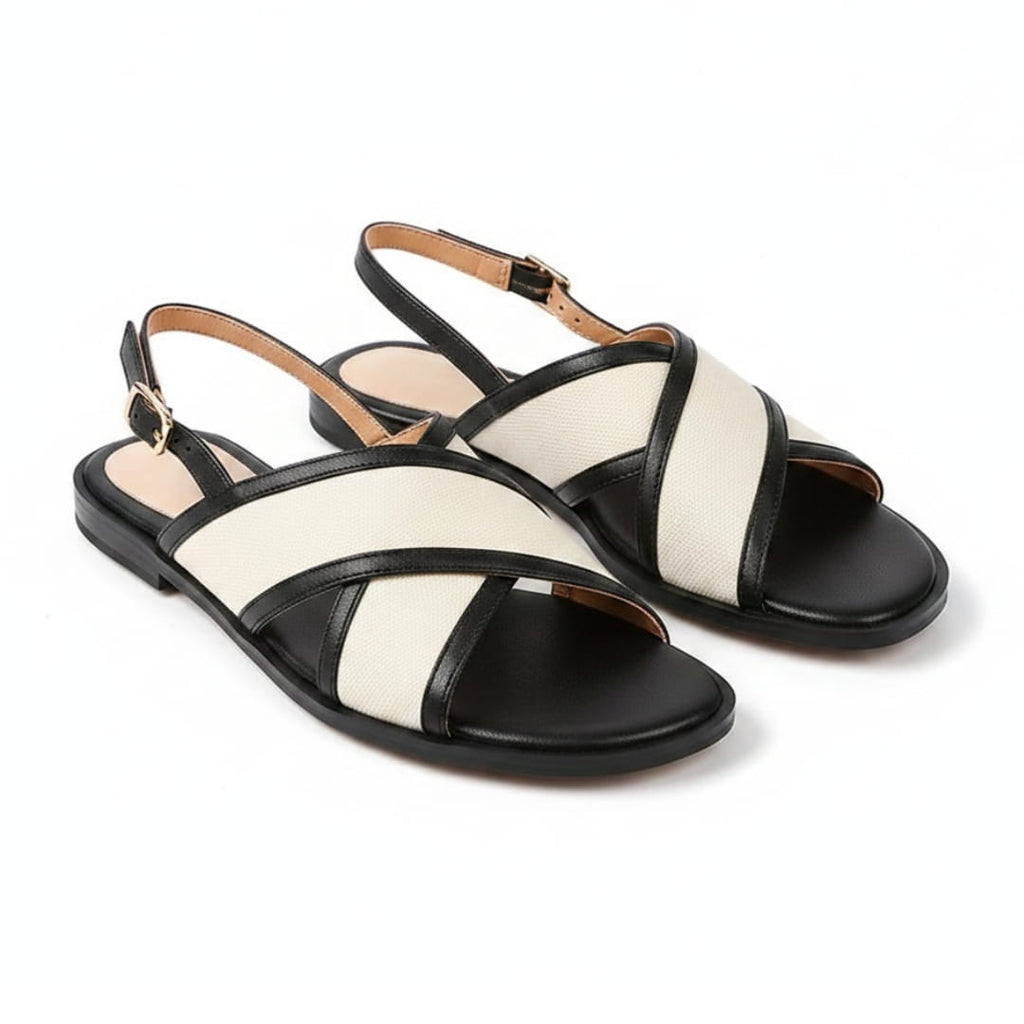 Juliette Sandales Slingback en Cuir – Nu-Pieds Confort à Bride Ajustable Style Estival