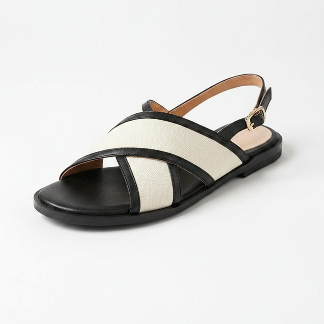 Juliette Sandales Slingback en Cuir – Nu-Pieds Confort à Bride Ajustable Style Estival