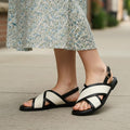 Juliette Sandales Slingback en Cuir – Nu-Pieds Confort à Bride Ajustable Style Estival