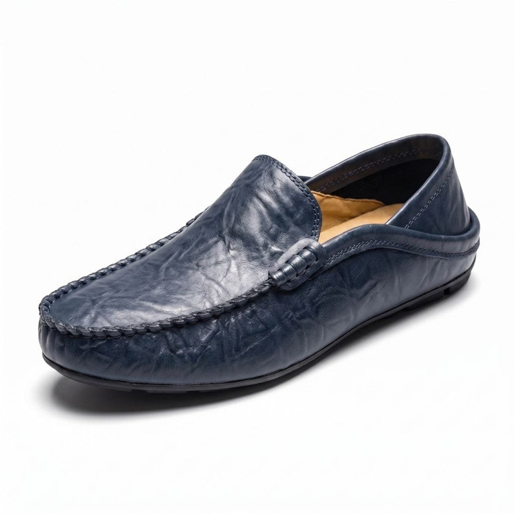 Baptiste Mocassins en Cuir Souple – Souliers Confort Coussiné Casual à Enfiler