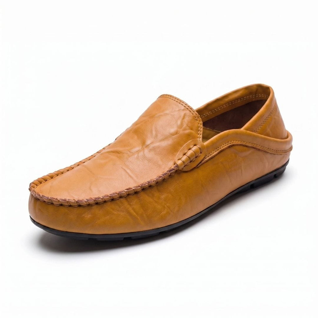 Baptiste Mocassins en Cuir Souple – Souliers Confort Coussiné Casual à Enfiler