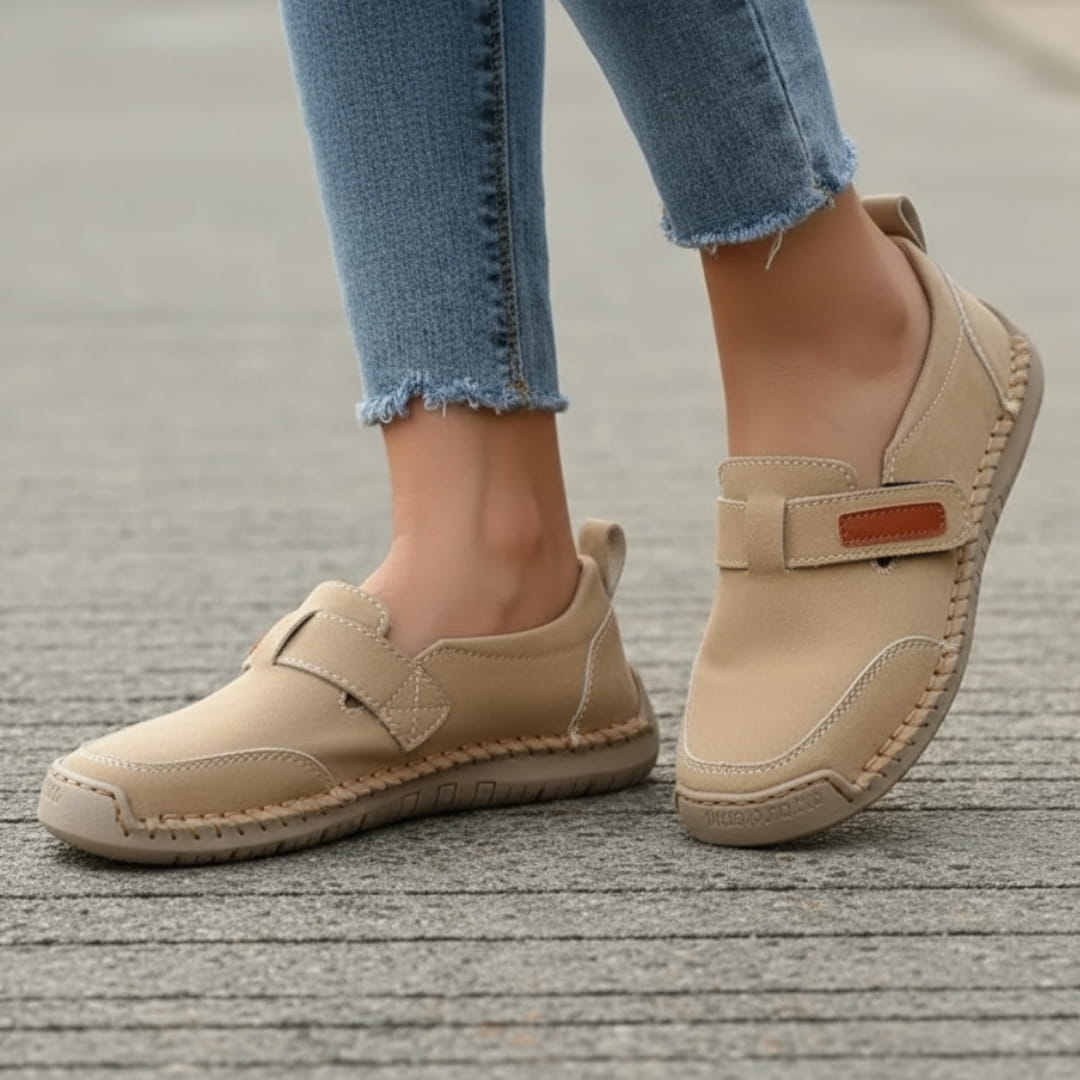 Mila Chaussures Décontractées à Enfiler – Bride Velcro Semelle Flexible Confort Quotidien