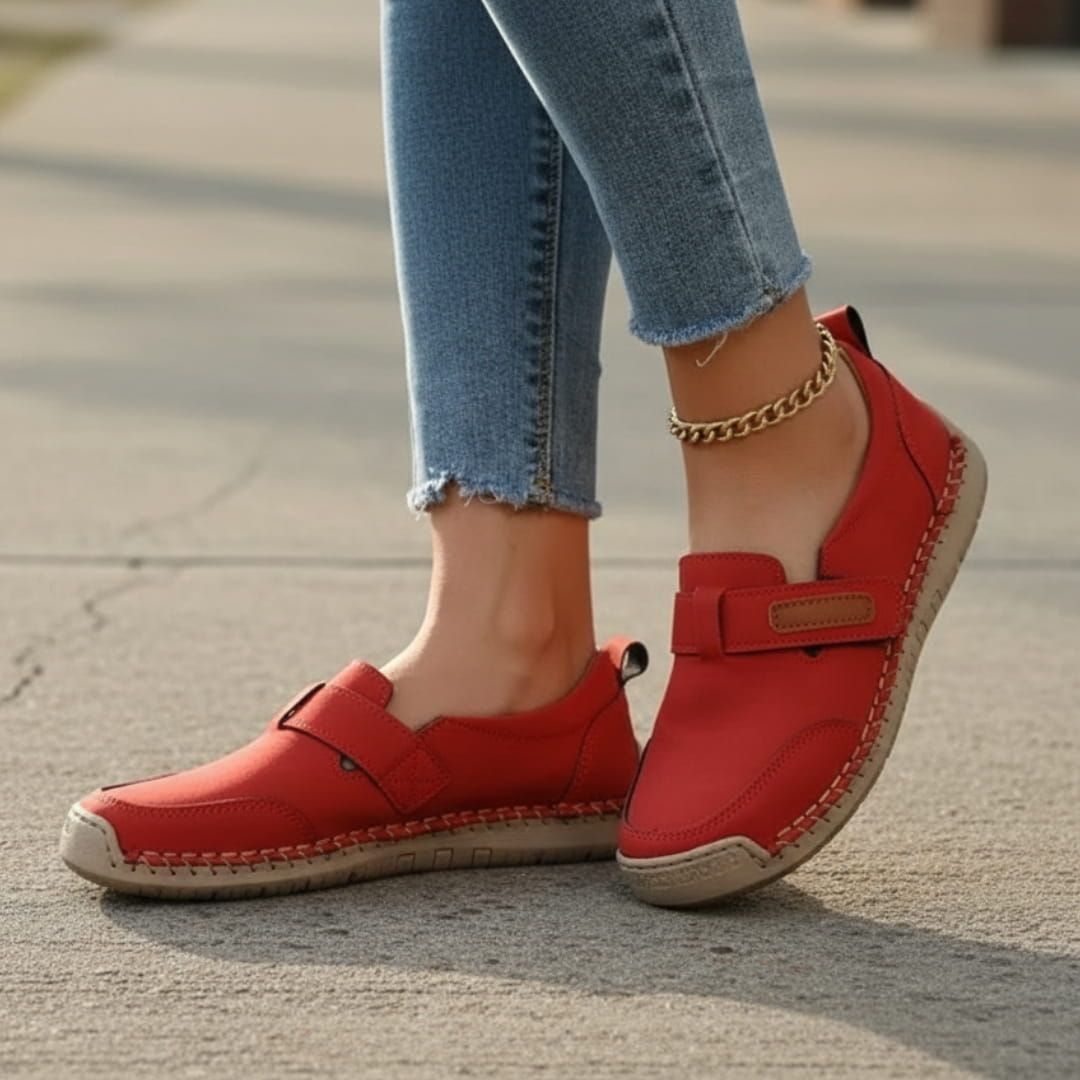 Mila Chaussures Décontractées à Enfiler – Bride Velcro Semelle Flexible Confort Quotidien