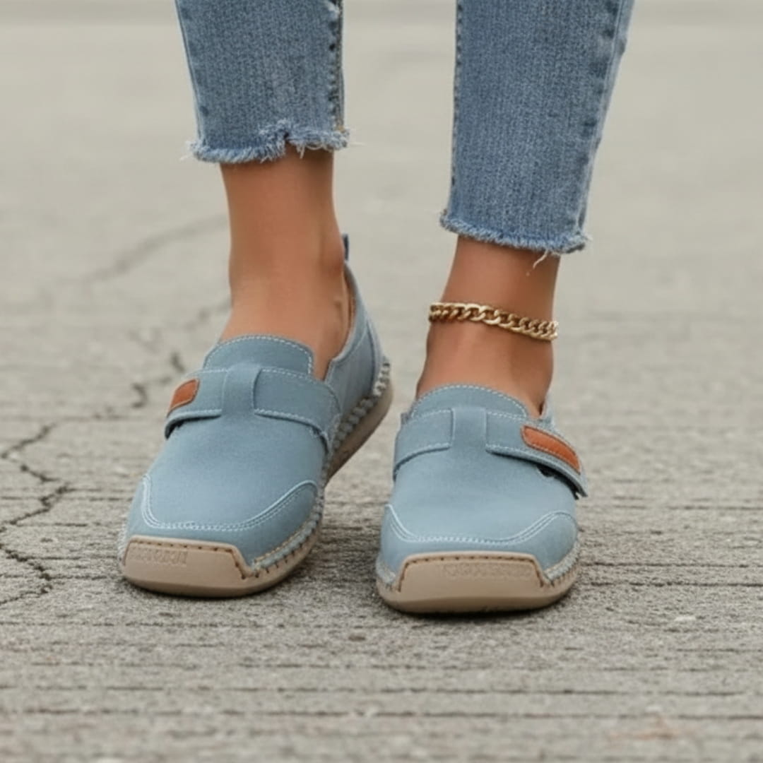 Mila Chaussures Décontractées à Enfiler – Bride Velcro Semelle Flexible Confort Quotidien