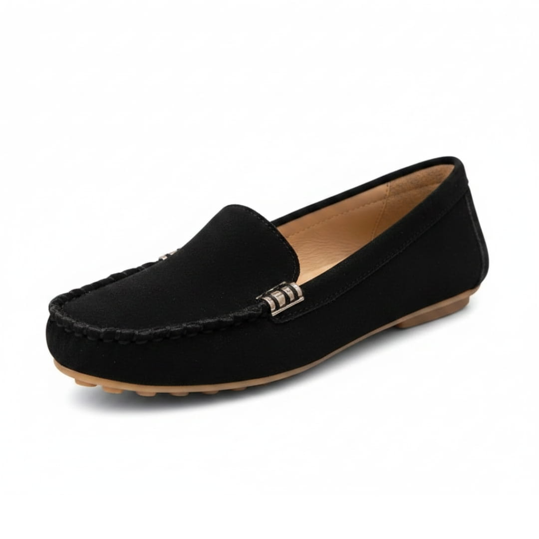 Kaithlyn Chaussures Décontractées en Daim à Enfiler – Détails Métalliques Confort Usage Quotidien