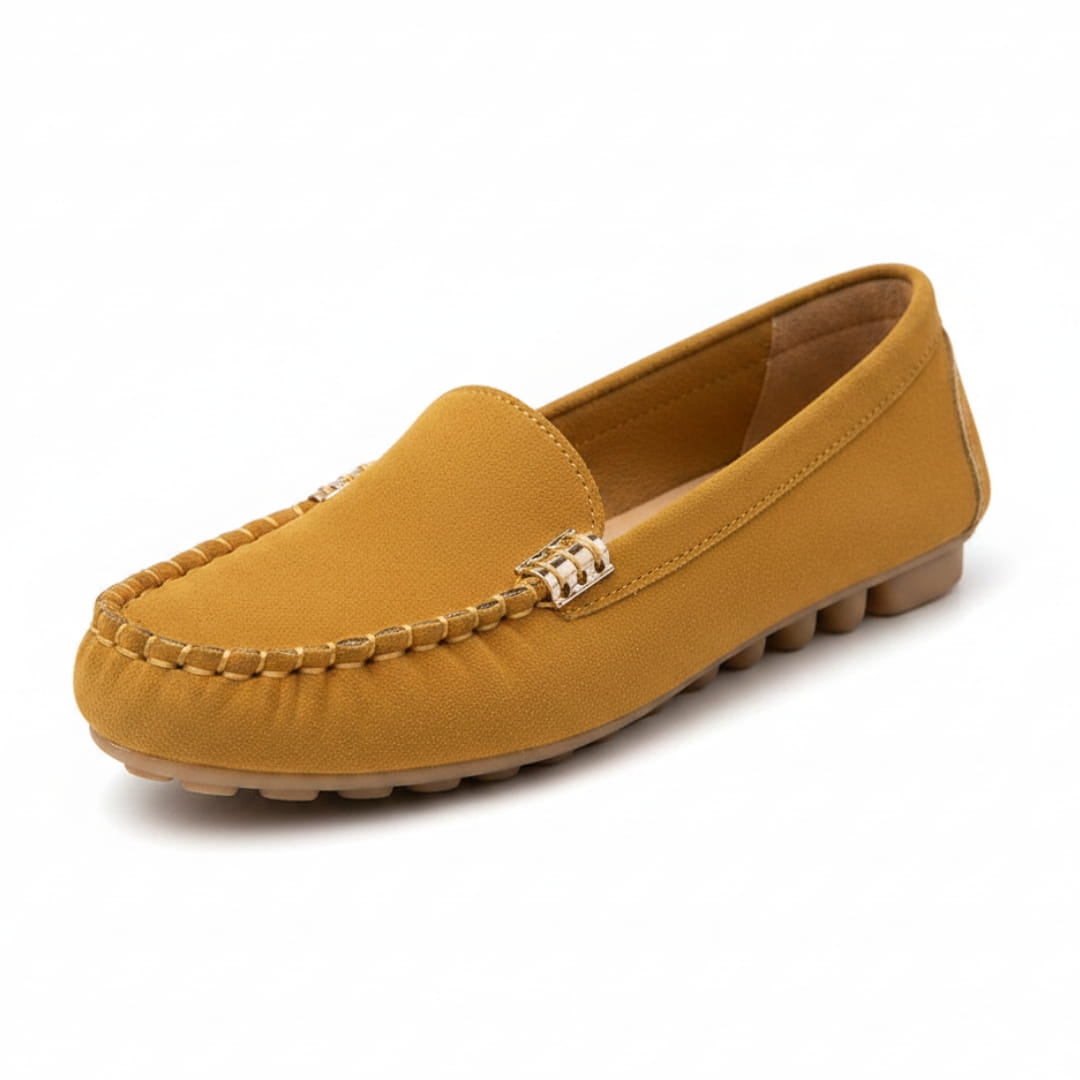 Kaithlyn Chaussures Décontractées en Daim à Enfiler – Détails Métalliques Confort Usage Quotidien