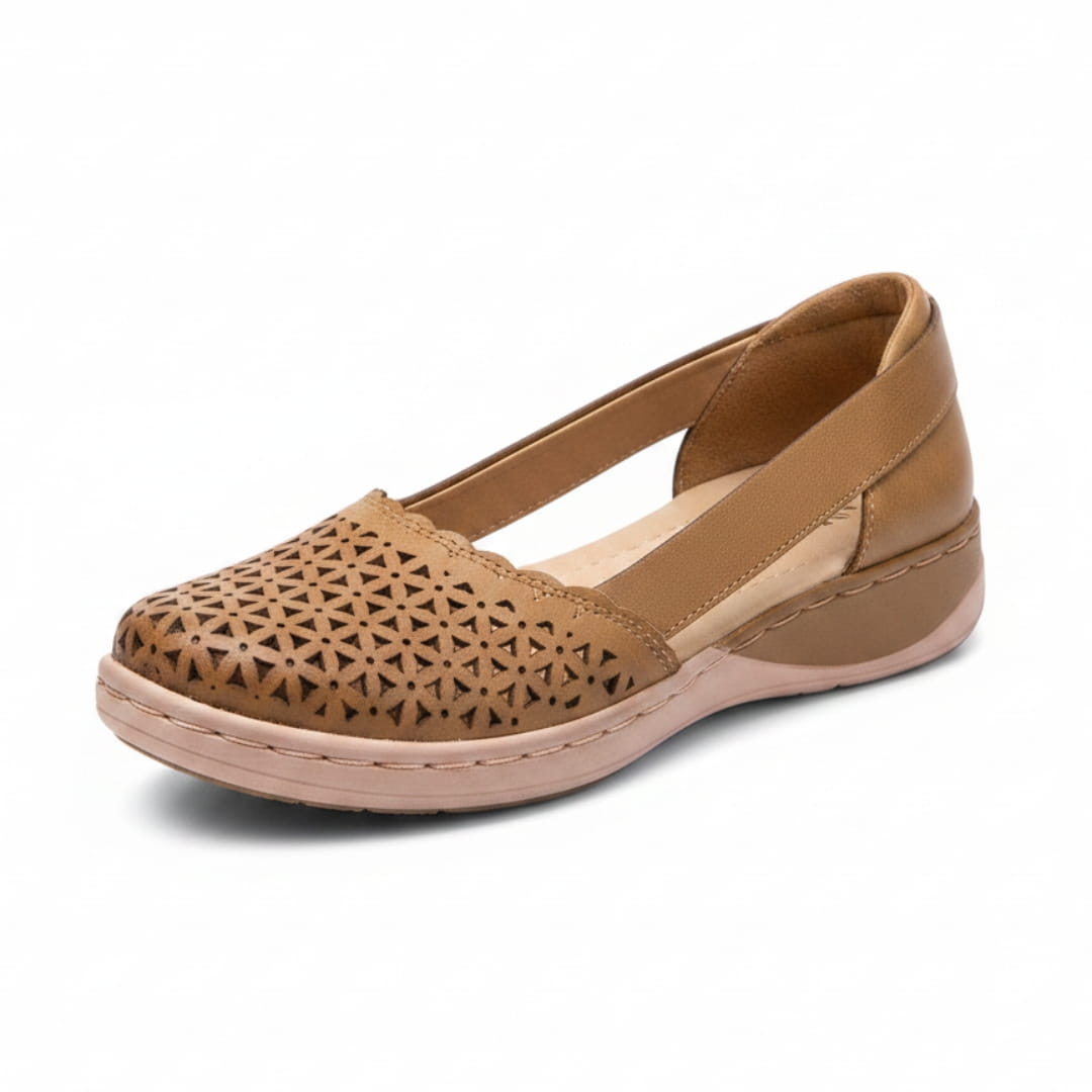 Élise Ballerines Respirantes à Enfiler – Large Toe Confort Léger Casual