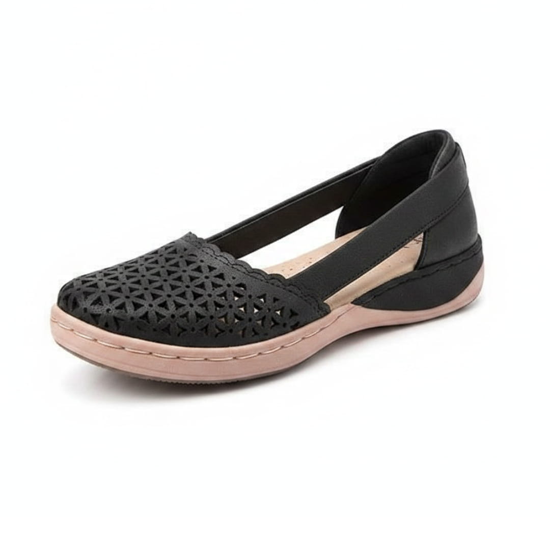 Élise Ballerines Respirantes à Enfiler – Large Toe Confort Léger Casual