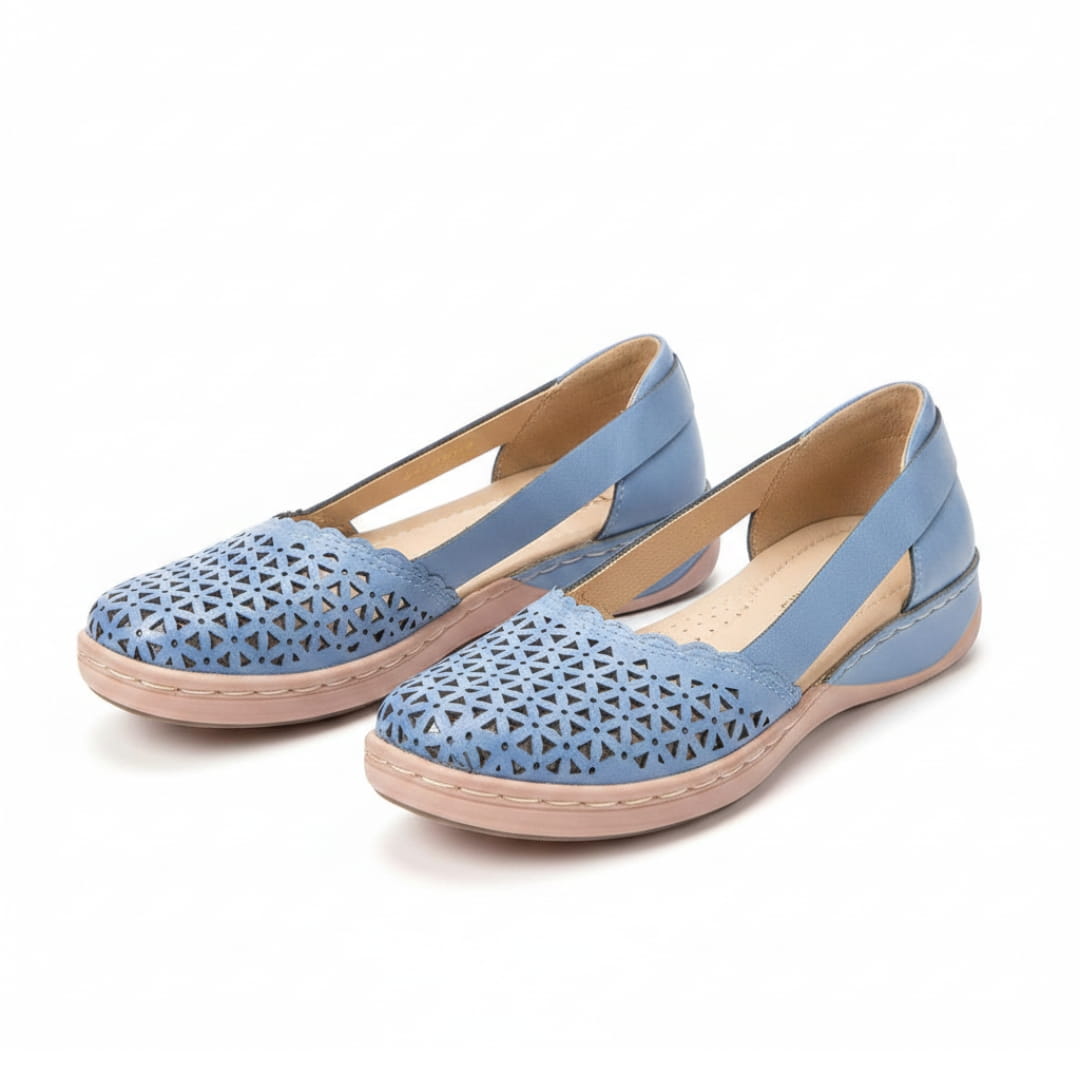 Élise Ballerines Respirantes à Enfiler – Large Toe Confort Léger Casual