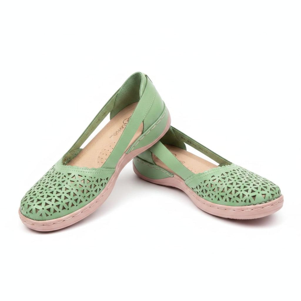 Élise Ballerines Respirantes à Enfiler – Large Toe Confort Léger Casual
