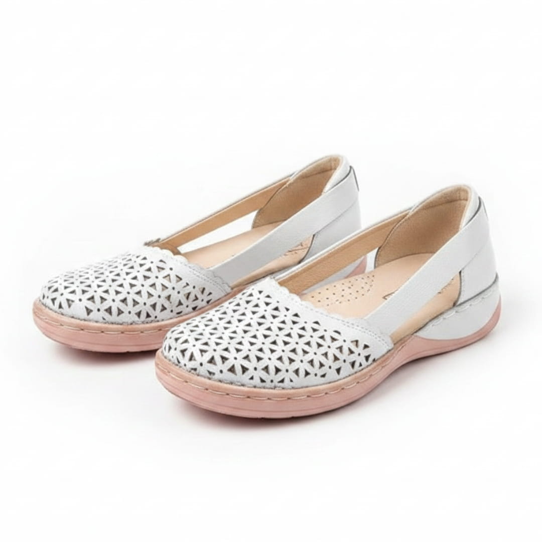 Élise Ballerines Respirantes à Enfiler – Large Toe Confort Léger Casual