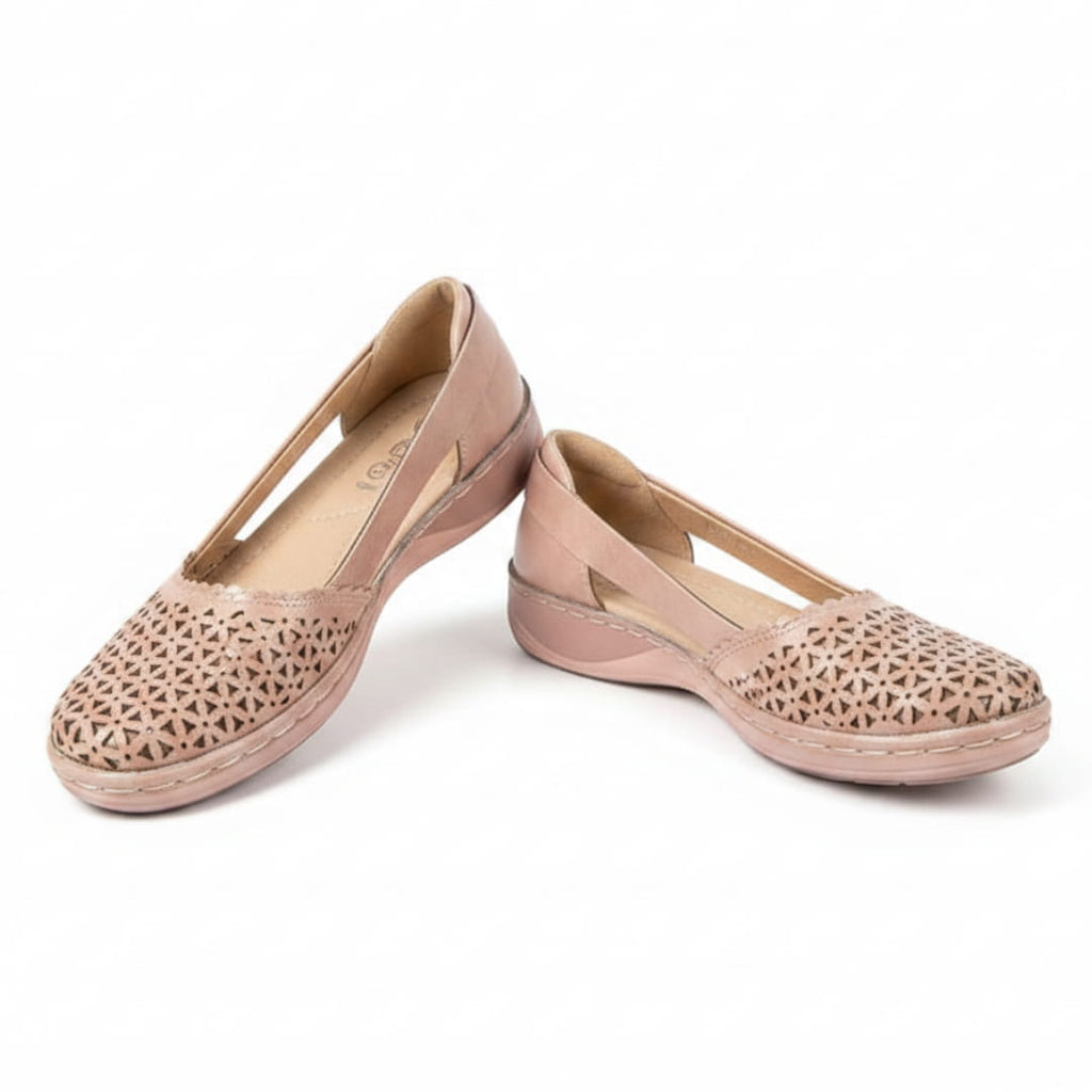 Élise Ballerines Respirantes à Enfiler – Large Toe Confort Léger Casual