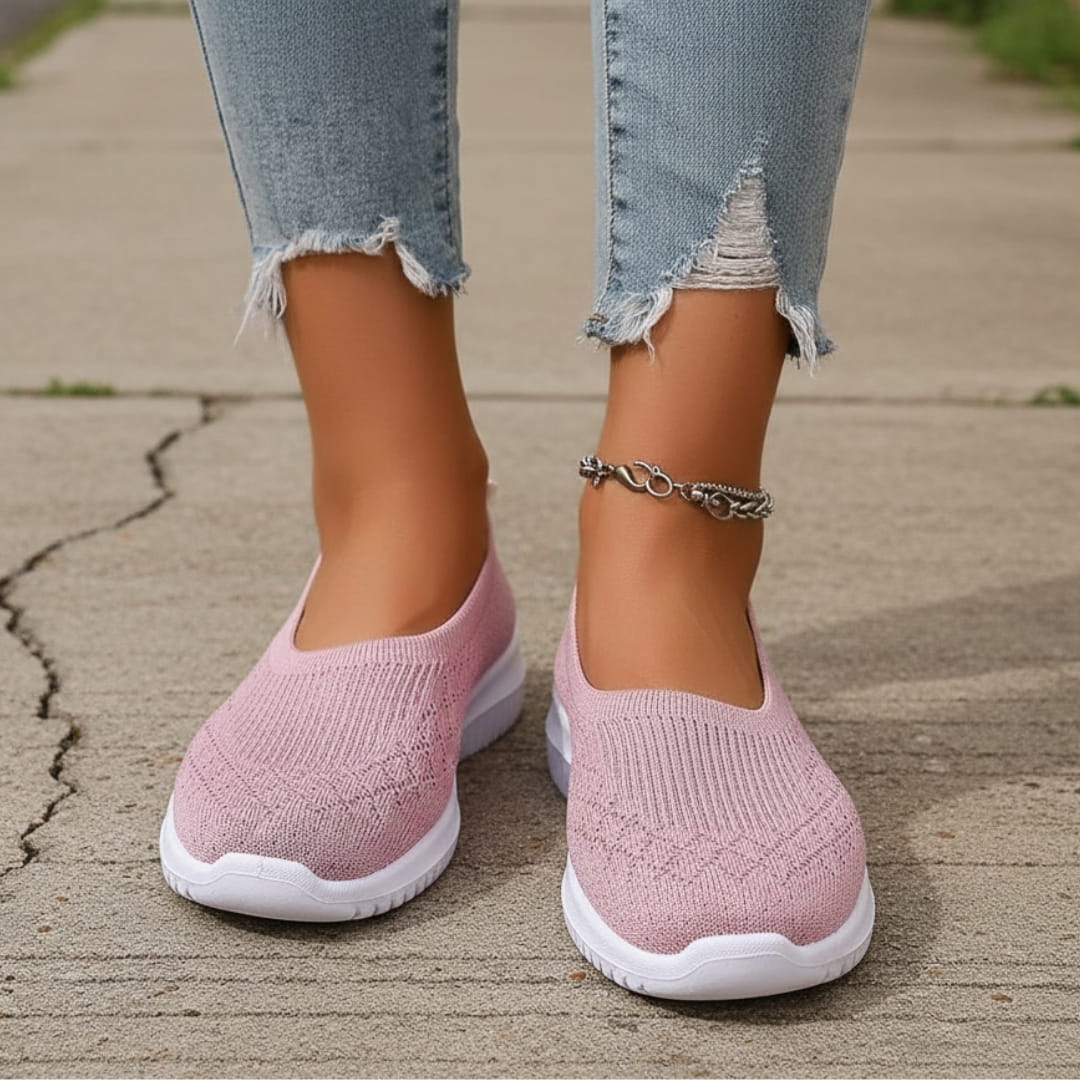 Bella Baskets de Marche Légères – Maille Respirante À Enfiler Casual Confort