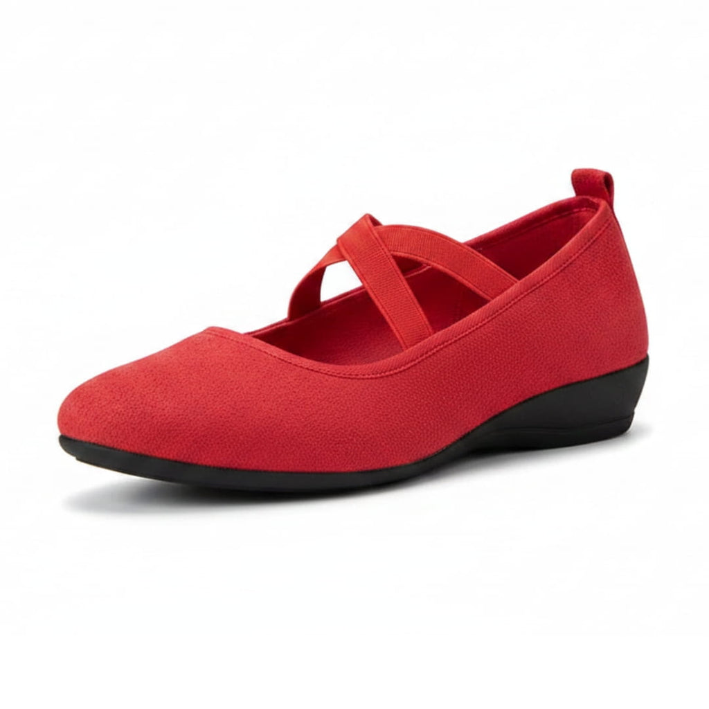 Jenny Chaussures Ballerines Compensées – Confort À Enfiler Bride Élastique Croisée