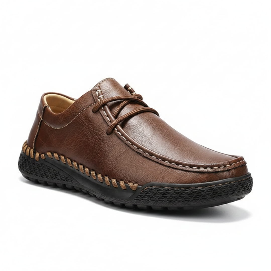 Théo Mocassins en Cuir À Enfiler – Semelle Antidérapante Style Robuste Casual