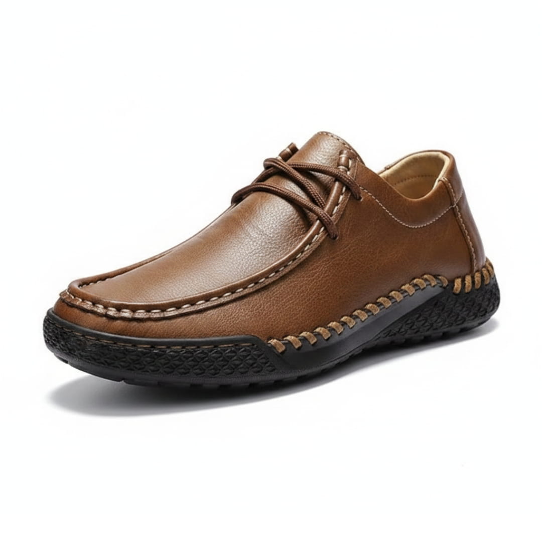 Théo Mocassins en Cuir À Enfiler – Semelle Antidérapante Style Robuste Casual