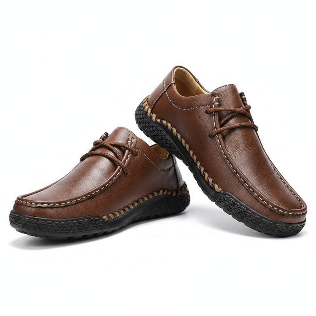 Théo Mocassins en Cuir À Enfiler – Semelle Antidérapante Style Robuste Casual
