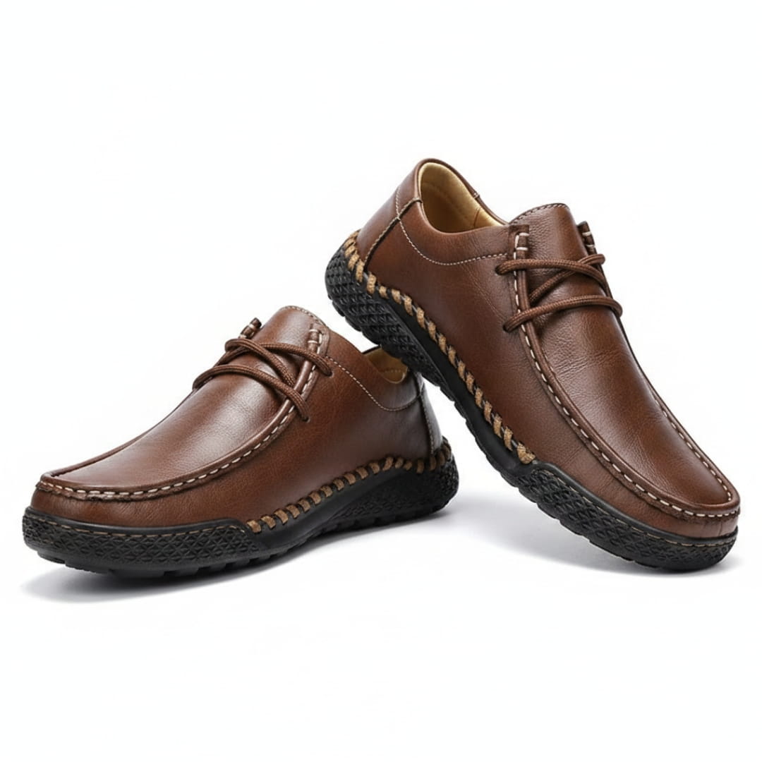 Théo Mocassins en Cuir À Enfiler – Semelle Antidérapante Style Robuste Casual