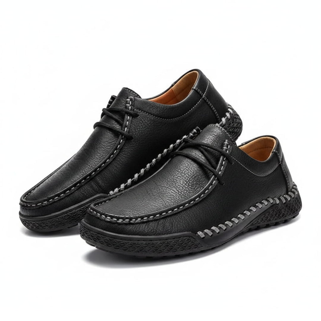 Théo Mocassins en Cuir À Enfiler – Semelle Antidérapante Style Robuste Casual