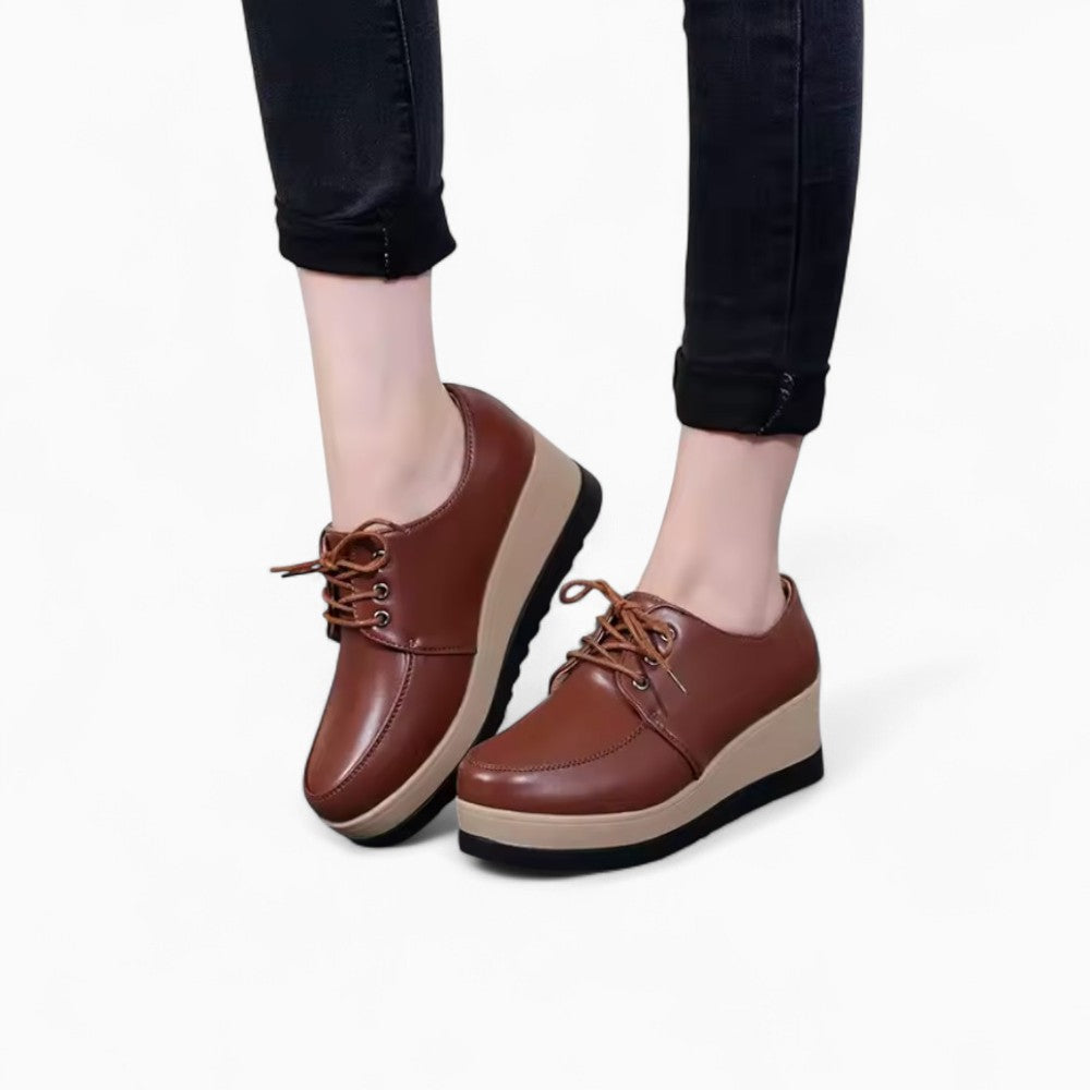 Mocassins Compensés À Lacets Style Bateau Pour Femme