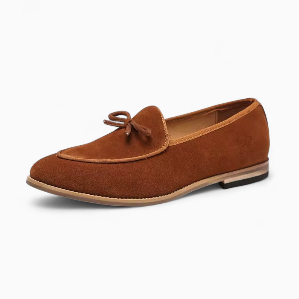 Mocassins Colorés Unis En Daim Pour Hommes