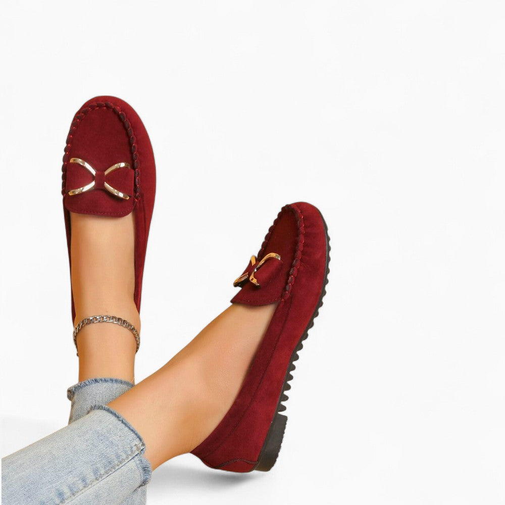 Mocassins Classiques En Daim Pour Femmes