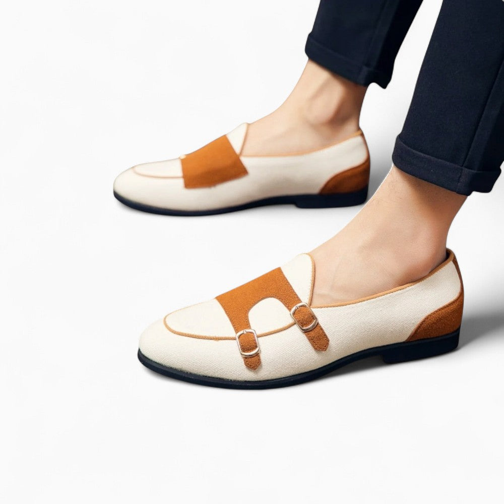 Mocassins Classiques En Cuir Synthétique Blanc Pour Hommes