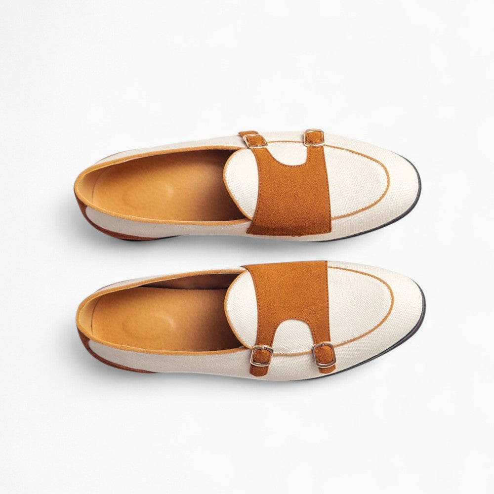 Mocassins Classiques En Cuir Synthétique Blanc Pour Hommes