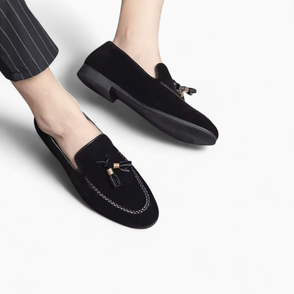 Mocassins Classiques À Glands En Daim