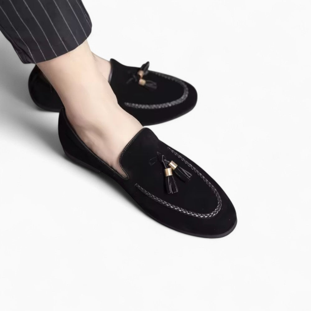 Mocassins Classiques À Glands En Daim