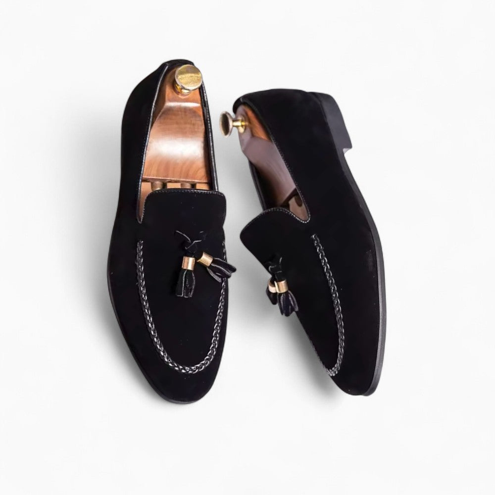 Mocassins Classiques À Glands En Daim