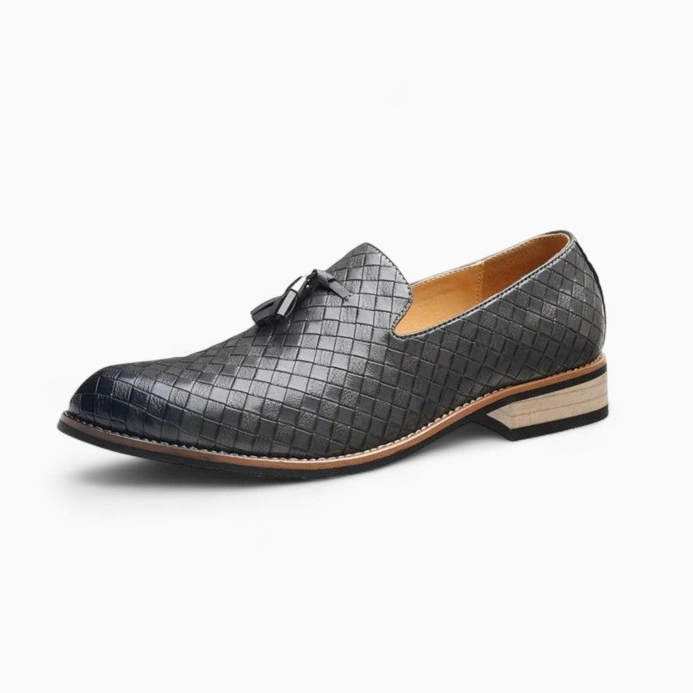 Mocassins Chics En Cuir À Gland Pour Hommes