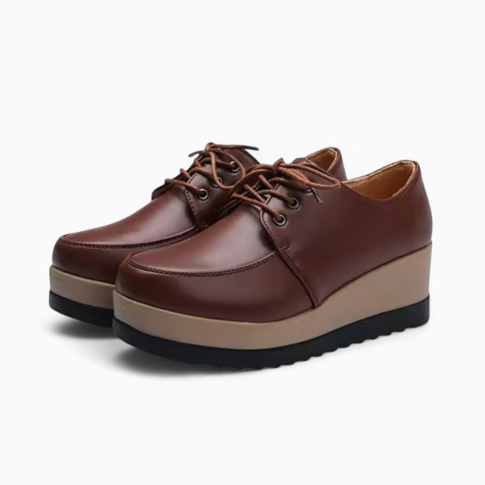 Mocassins Compensés À Lacets Style Bateau Pour Femme