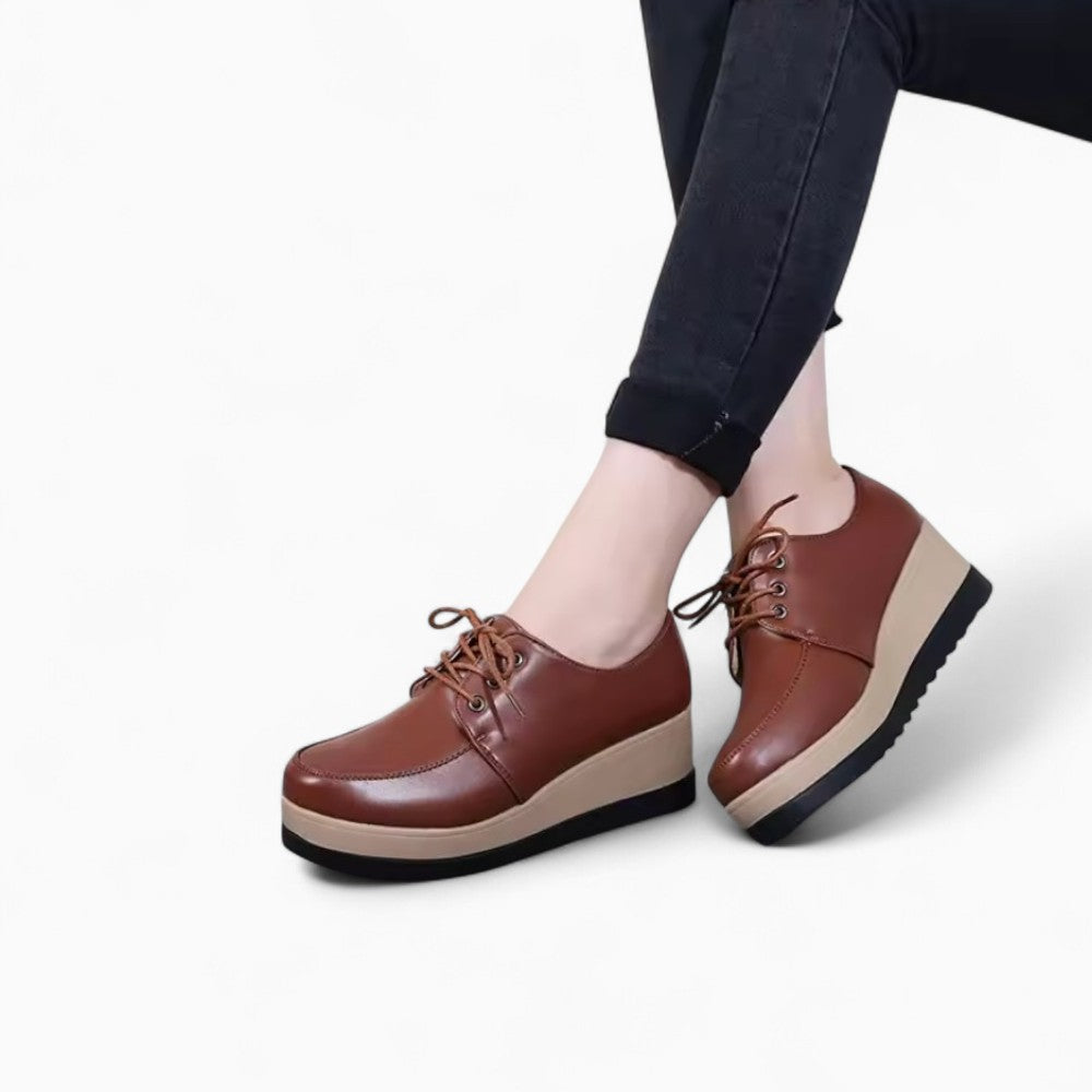 Mocassins Compensés À Lacets Style Bateau Pour Femme