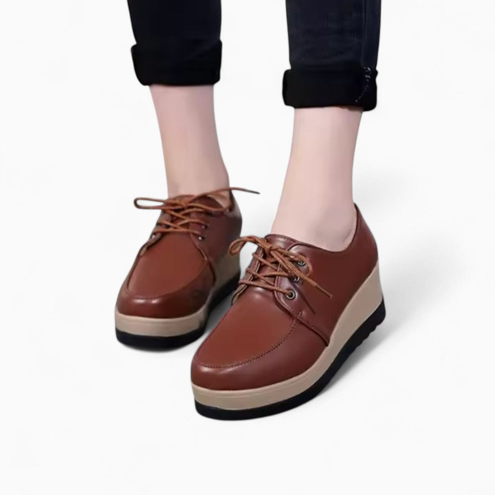 Mocassins Compensés À Lacets Style Bateau Pour Femme