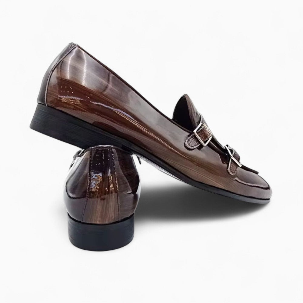 Mocassins Vernis Marrons De Luxe