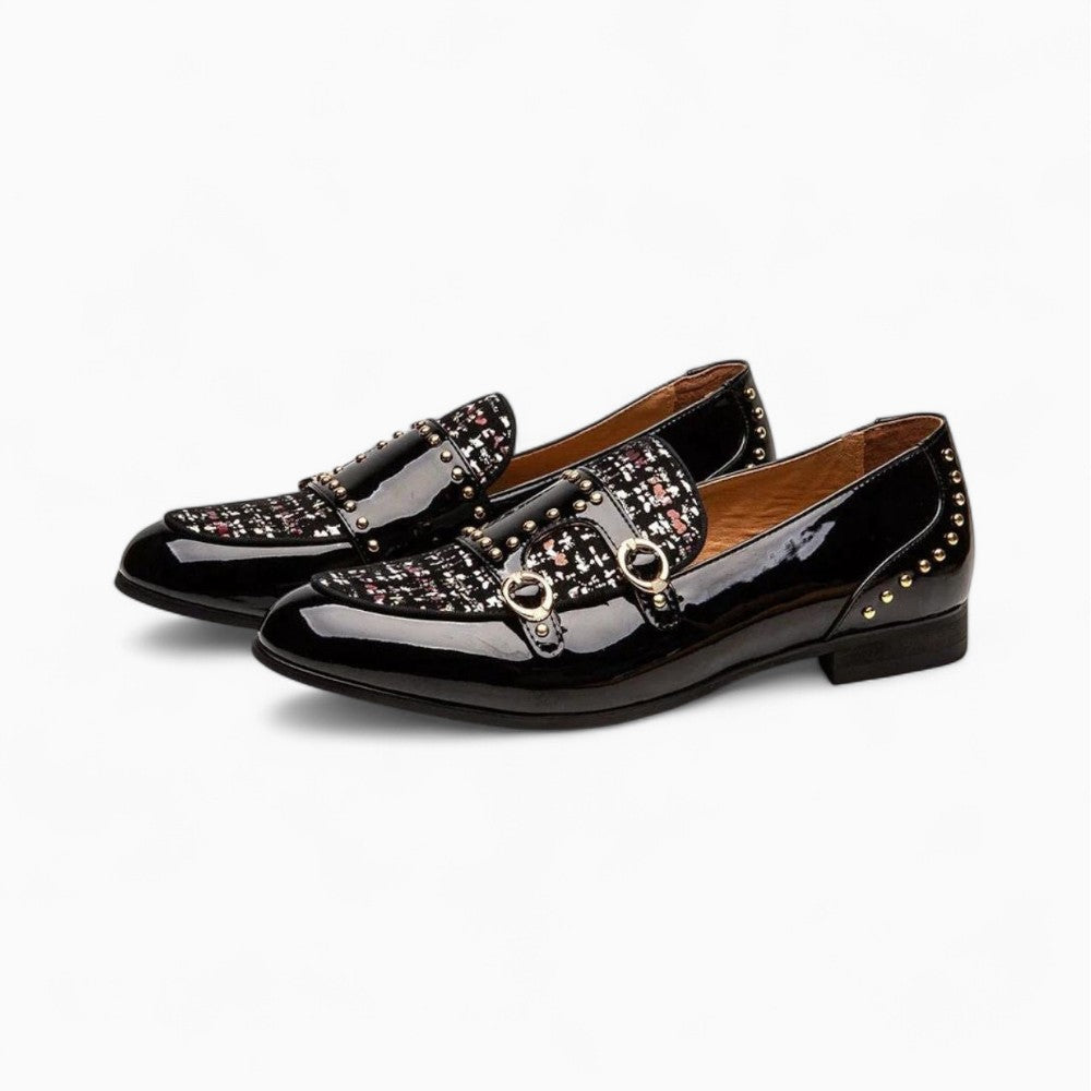 Mocassins Vernis De Luxe À Paillettes Pour Hommes